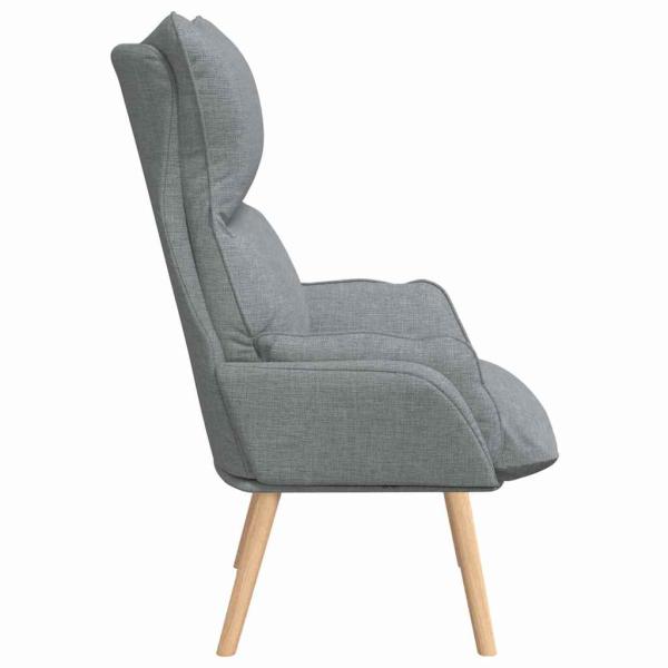 Sessel Hellgrau 69 x 74 x 93 cm Stoff und Sperrholz