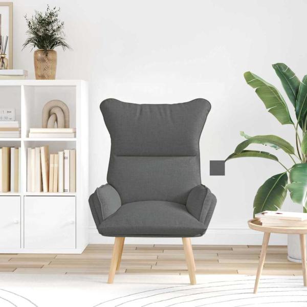 Sessel Dunkelgrau 69 x 74 x 93 cm Stoff und Sperrholz