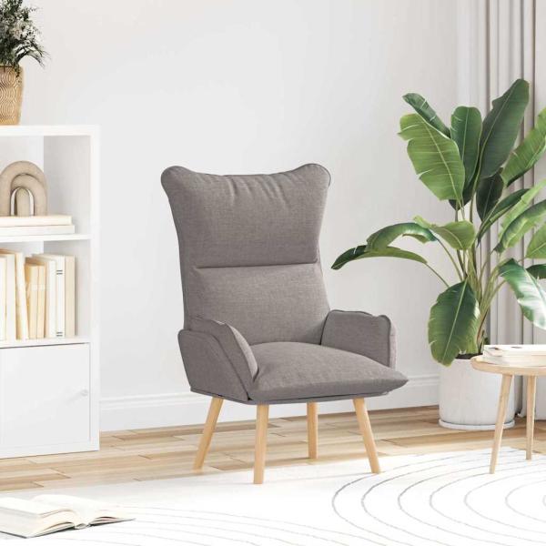 ARDEBO.de - Sessel Taupe Stoff und Sperrholz