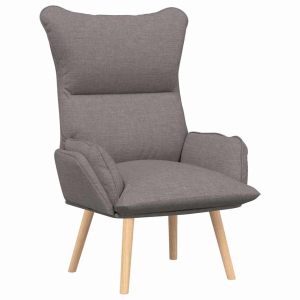Sessel Taupe Stoff und Sperrholz