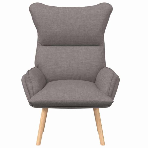 Sessel Taupe Stoff und Sperrholz