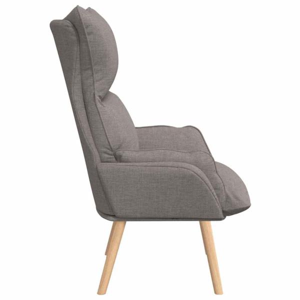 Sessel Taupe Stoff und Sperrholz
