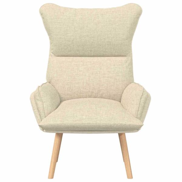 Sessel Creme 69 x 74 x 93 cm Stoff und Sperrholz
