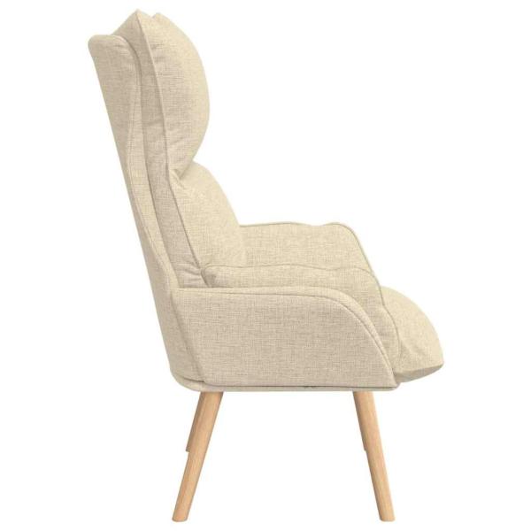 Sessel Creme 69 x 74 x 93 cm Stoff und Sperrholz