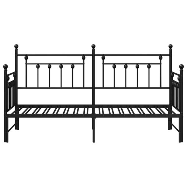 Tagesbettrahmen Schwarz 80 x 200 cm Stahl