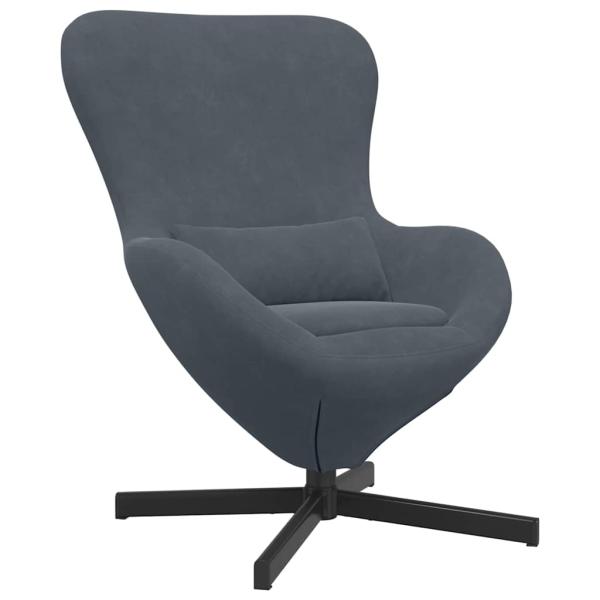 Eiersessel Dunkelgrau 63 x 73 x 90 cm Samt