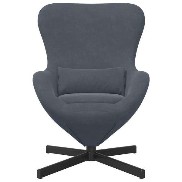 Eiersessel Dunkelgrau 63 x 73 x 90 cm Samt