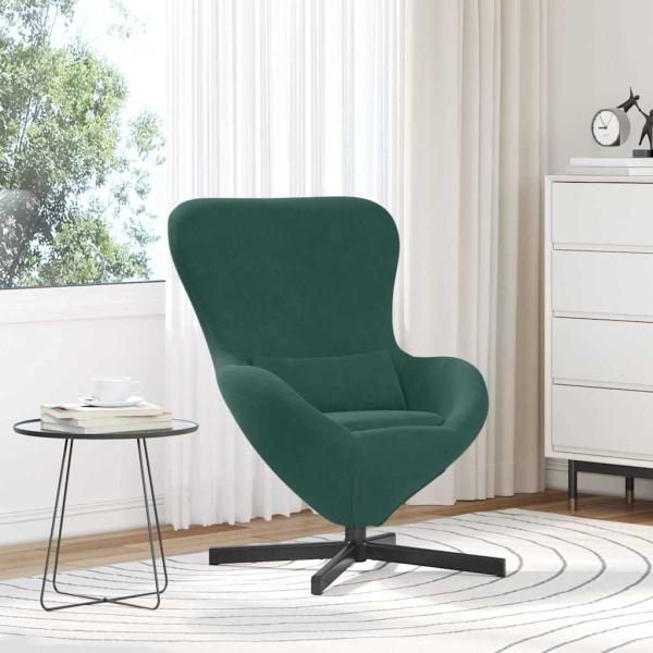 ARDEBO.de - Eiersessel Dunkelgrün 63 x 73 x 90 cm Samt