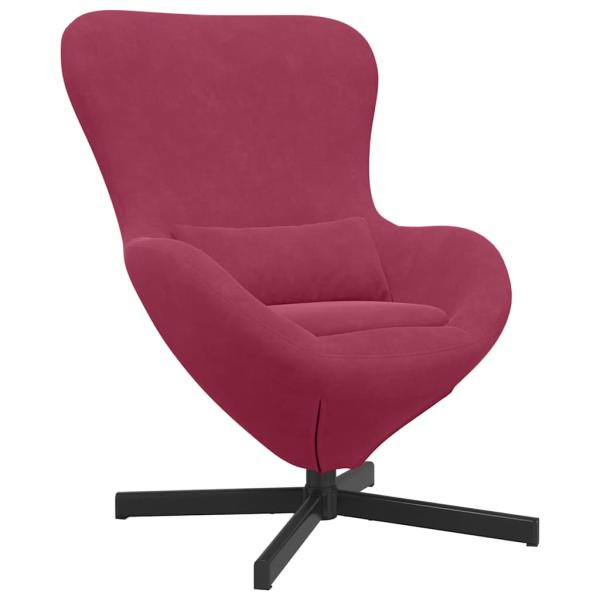 Eiersessel Weinrot 63 x 73 x 90 cm Samt
