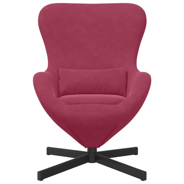 Eiersessel Weinrot 63 x 73 x 90 cm Samt