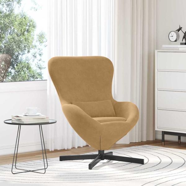ARDEBO.de - Eiersessel Braun 63 x 73 x 90 cm Samt