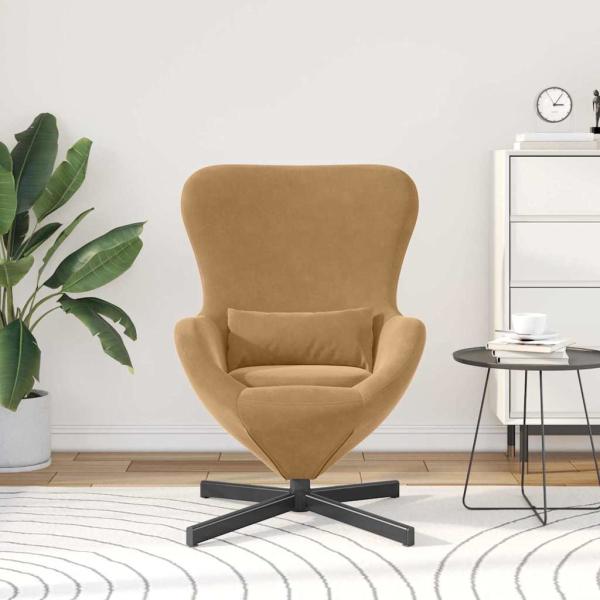 Eiersessel Braun 63 x 73 x 90 cm Samt