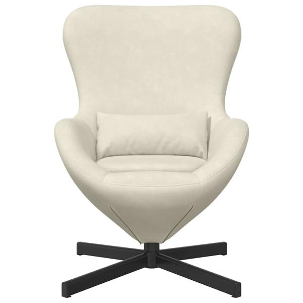 Eiersessel Creme 63 x 73 x 90 cm Samt