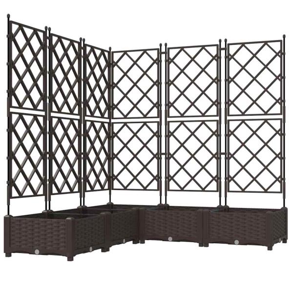 Garten-Pflanzgefäß 5 stk. Braun 120 x 120 x 125,5 cm PP