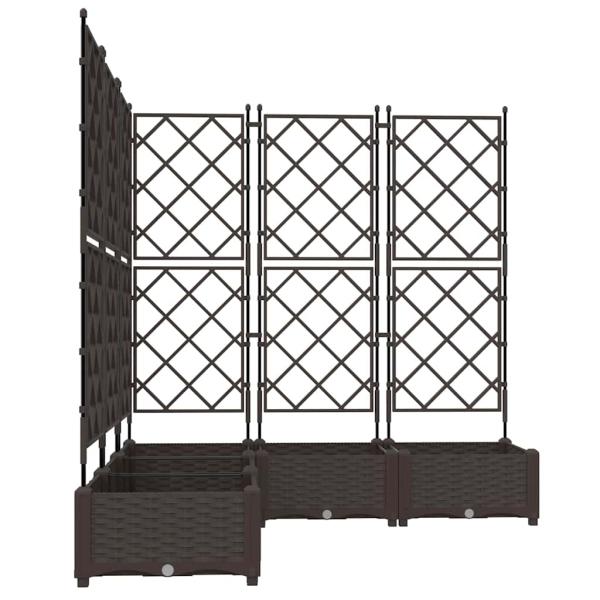 Garten-Pflanzgefäß 5 stk. Braun 120 x 120 x 125,5 cm PP