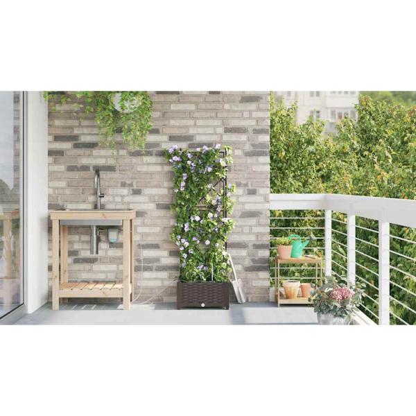 Garten-Pflanzgefäß Braun 40 x 40 x 126 cm PP