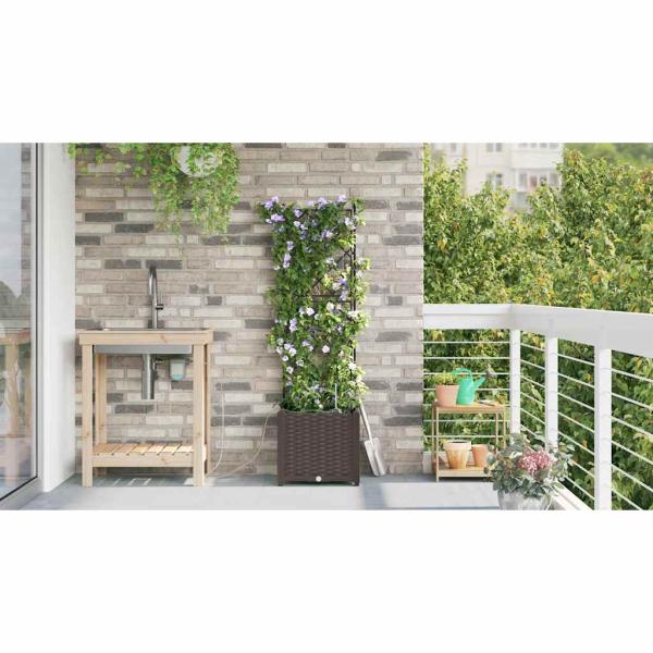 Garten-Pflanzgefäß Braun 40 x 40 x 142 cm PP