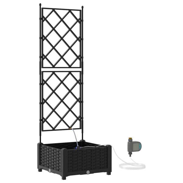 Garten-Pflanzgefäß Schwarz 40 x 40 x 126 cm PP