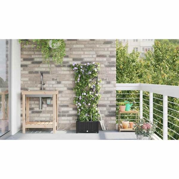 Garten-Pflanzgefäß Schwarz 40 x 40 x 126 cm PP