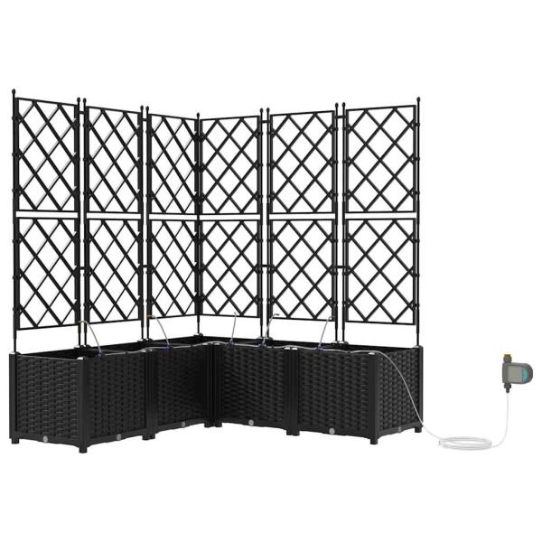 Garten-Pflanzgefäß 5 stk. Schwarz 120 x 120 x 142 cm PP