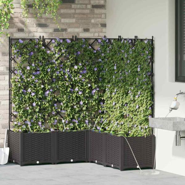 Garten-Pflanzgefäß 5 stk. Schwarz 120 x 120 x 142 cm PP