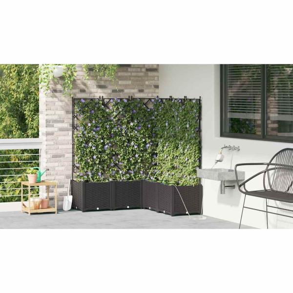 Garten-Pflanzgefäß 5 stk. Schwarz 120 x 120 x 142 cm PP