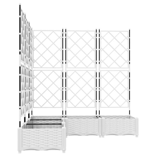 Garten-Pflanzgefäß 5 stk. Weiß 120 x 120 x 125,5 cm PP