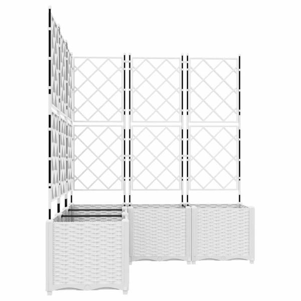 Garten-Pflanzgefäß 5 Stk. Weiß 120 x 120 x 143 cm PP