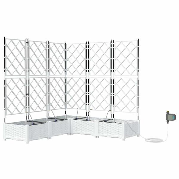 Garten-Pflanzgefäß 5 Stk. Weiß 120 x 120 x 126 cm PP