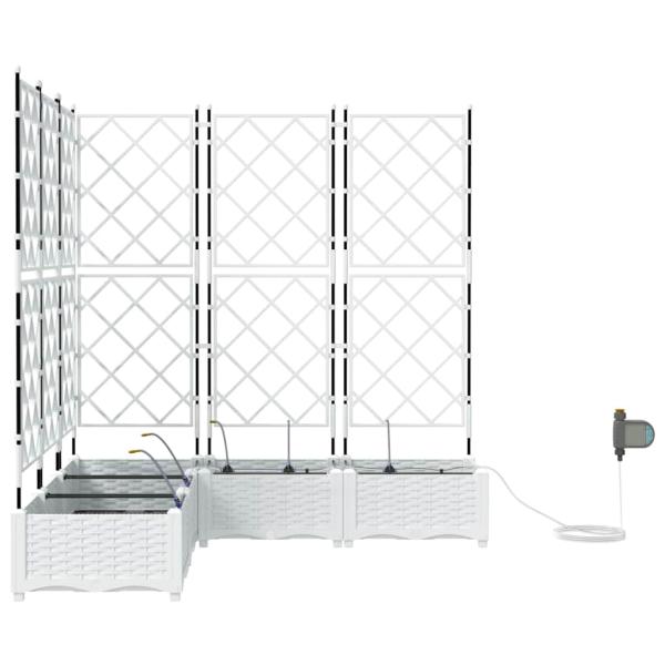 Garten-Pflanzgefäß 5 Stk. Weiß 120 x 120 x 126 cm PP