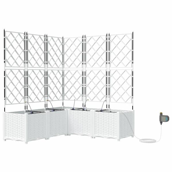 Garten-Pflanzgefäß 5 Stk. Weiß 120 x 120 x 142 cm PP