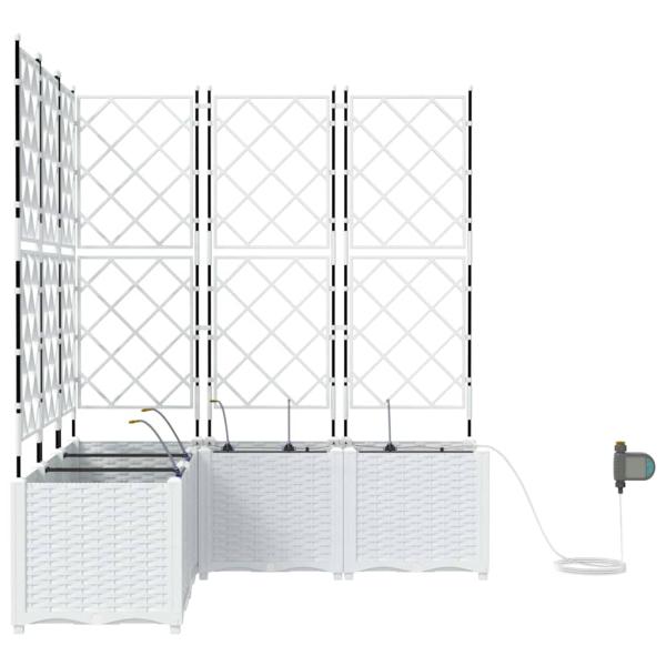 Garten-Pflanzgefäß 5 Stk. Weiß 120 x 120 x 142 cm PP