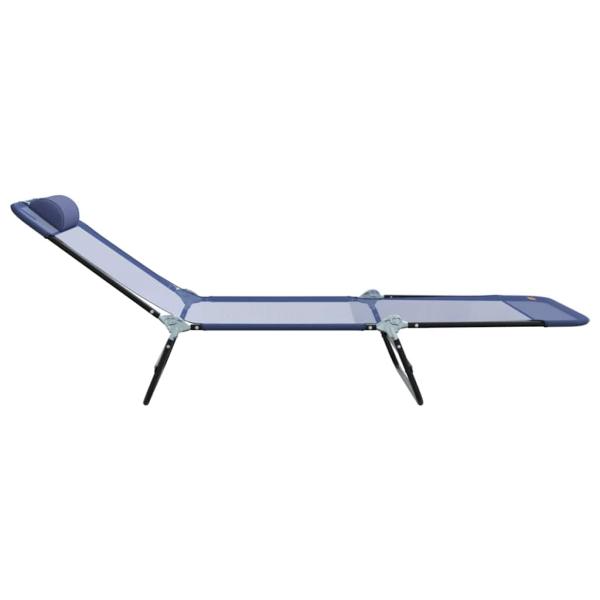 Klappbare Sonnenliege Marineblau 182 x 55 x 85,5 cm Textilene