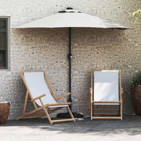 ARDEBO.de - Garten-Sonnenschirm Sand 294 x 150 x 223 cm Polyester und Stahl
