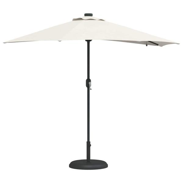 Garten-Sonnenschirm Sand 294 x 150 x 223 cm Polyester und Stahl