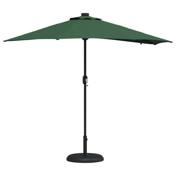 Garten-Sonnenschirm Grün 294 x 150 x 223 cm Polyester und Stahl