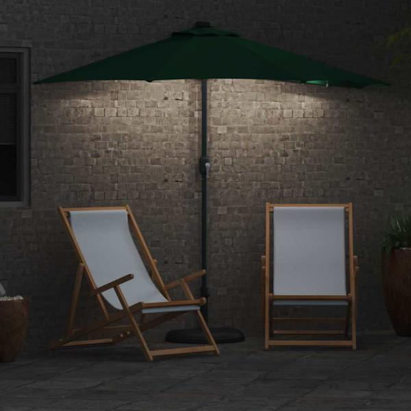 Garten-Sonnenschirm Grün 294 x 150 x 223 cm Polyester und Stahl