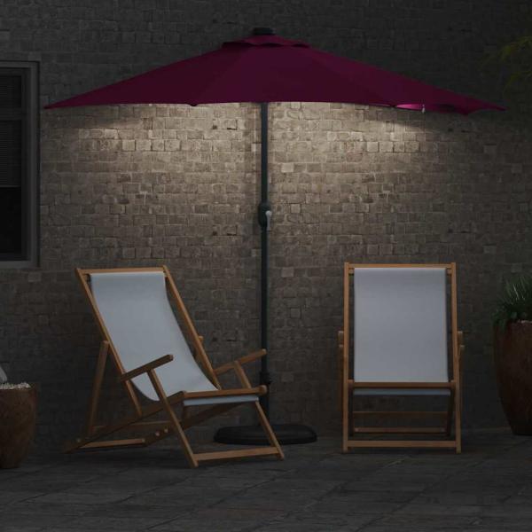 Garten-Sonnenschirm Bordeauxrot 294 x 150 x 223 cm