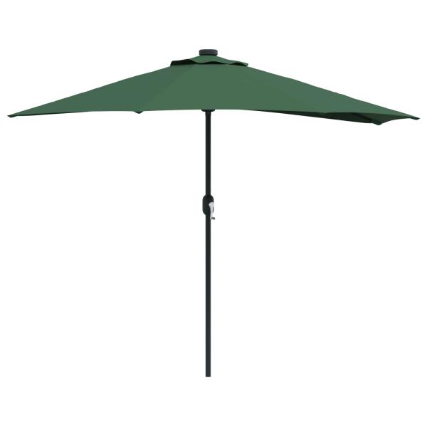 Gartensonnenschirm 294 x 150 x 224 cm Polyester und Stahl Grün