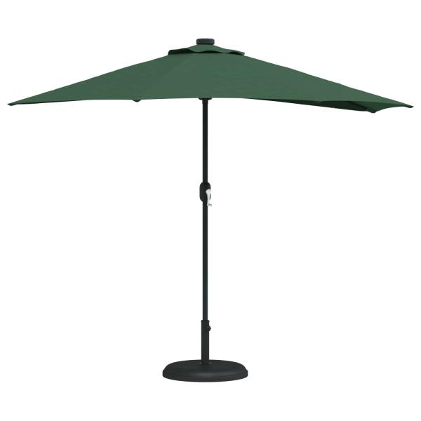 Gartensonnenschirm 294 x 150 x 224 cm Polyester und Stahl Grün