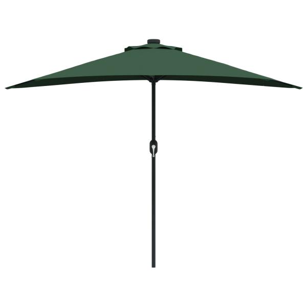 Gartensonnenschirm 294 x 150 x 224 cm Polyester und Stahl Grün