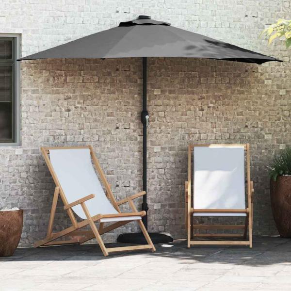 ARDEBO.de - Gartensonnenschirm 294 x 150 x 224 cm Polyester und Stahl