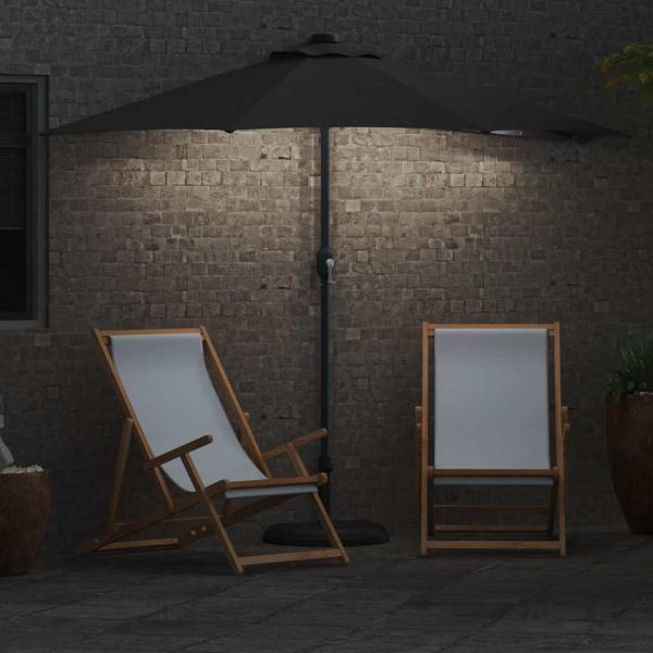 Gartensonnenschirm 294 x 150 x 224 cm Polyester und Stahl