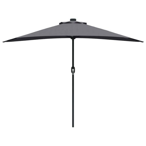 Gartensonnenschirm 294 x 150 x 224 cm Polyester und Stahl