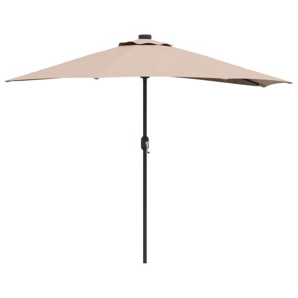 Gartensonnenschirm 294 x 150 x 224 cm Polyester und Stahl Taupe