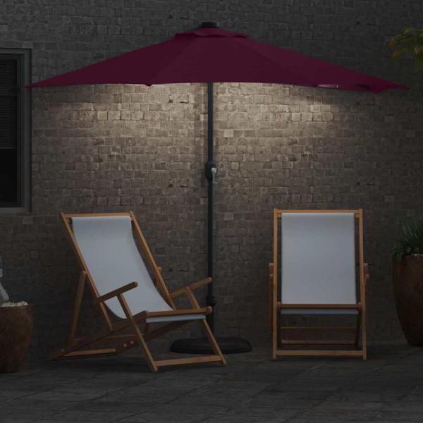 Gartensonnenschirm 294 x 150 x 224 cm Polyester und Stahl