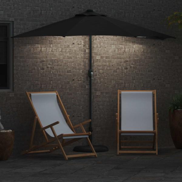 Gartensonnenschirm 294 x 150 x 224 cm Polyester und Stahl