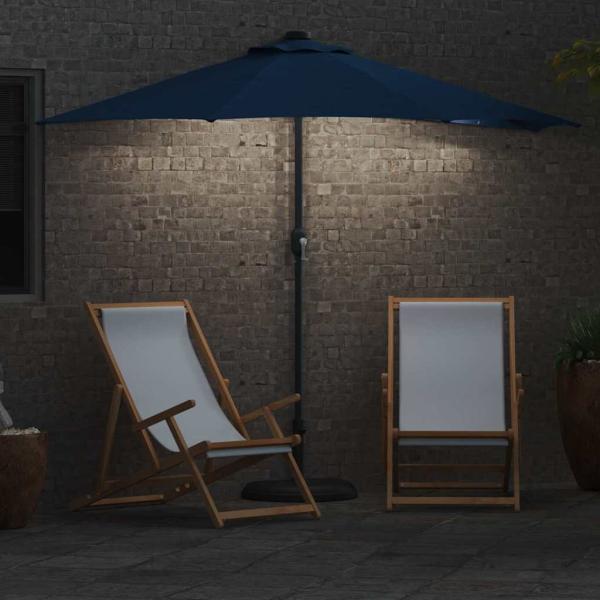 Gartensonnenschirm 294 x 150 x 224 cm Polyester und Stahl