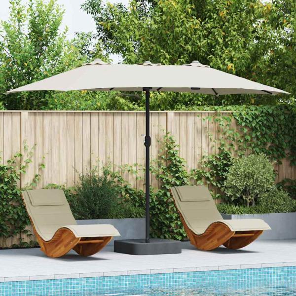 ARDEBO.de - Garten-Sonnenschirm 385 x 209 x 244 cm Polyester und Stahl Sand