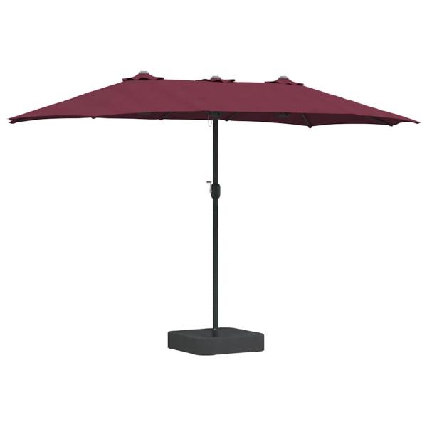 Garten-Sonnenschirm Bordeauxrot 385 x 209 x 244 cm